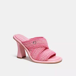 COACH PINK SLIDE SANDALS PINK SIZE 7.5